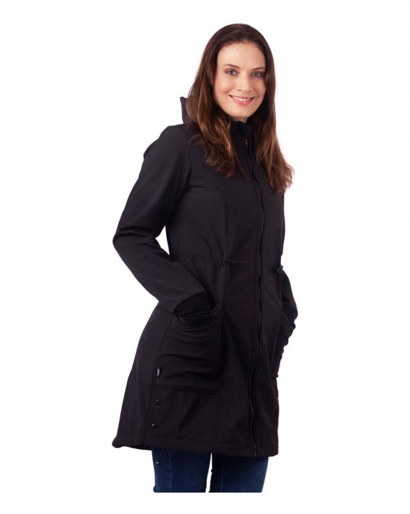 Jožánek Softshellová bunda na nosenie detí Andrea + TEHOTENSKÁ VSADKA, čierna