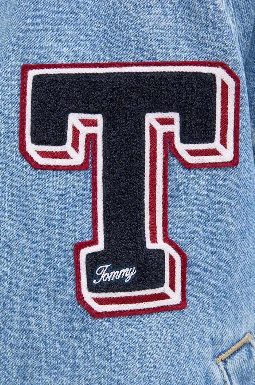 Džínsová bomber bunda Tommy Jeans prechodná, DW0DW18202