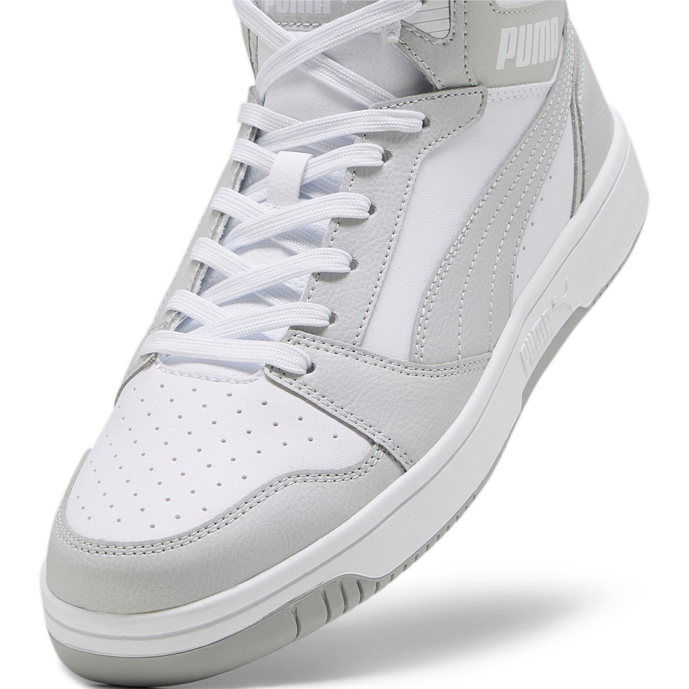 PUMA Členkové tenisky 'Rebound V6' svetlosivá / biela