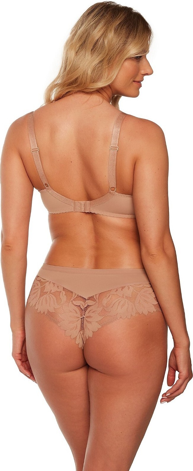 Kávovo hnedé brazílky z čipky Gaia Nike GFB 1135 Nike S-2XL