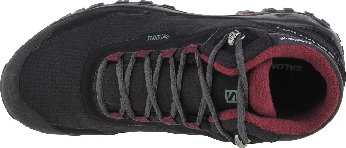 Čierno-ružová dámska treková obuv Salomon Shelter CS WP W 411105