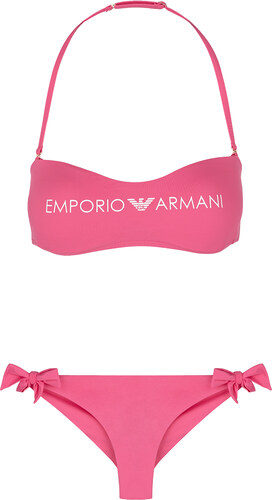 organ Expectation Me Emporio Armani Underwear Emporio Armani Jemne vystužený vrchný diel plaviek  + brazilky - ružová - GLAMI.sk