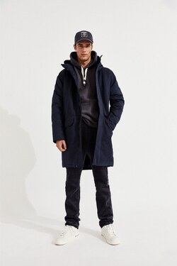Ecoalf Iceberg Long Jacket Navy - GLAMI.sk