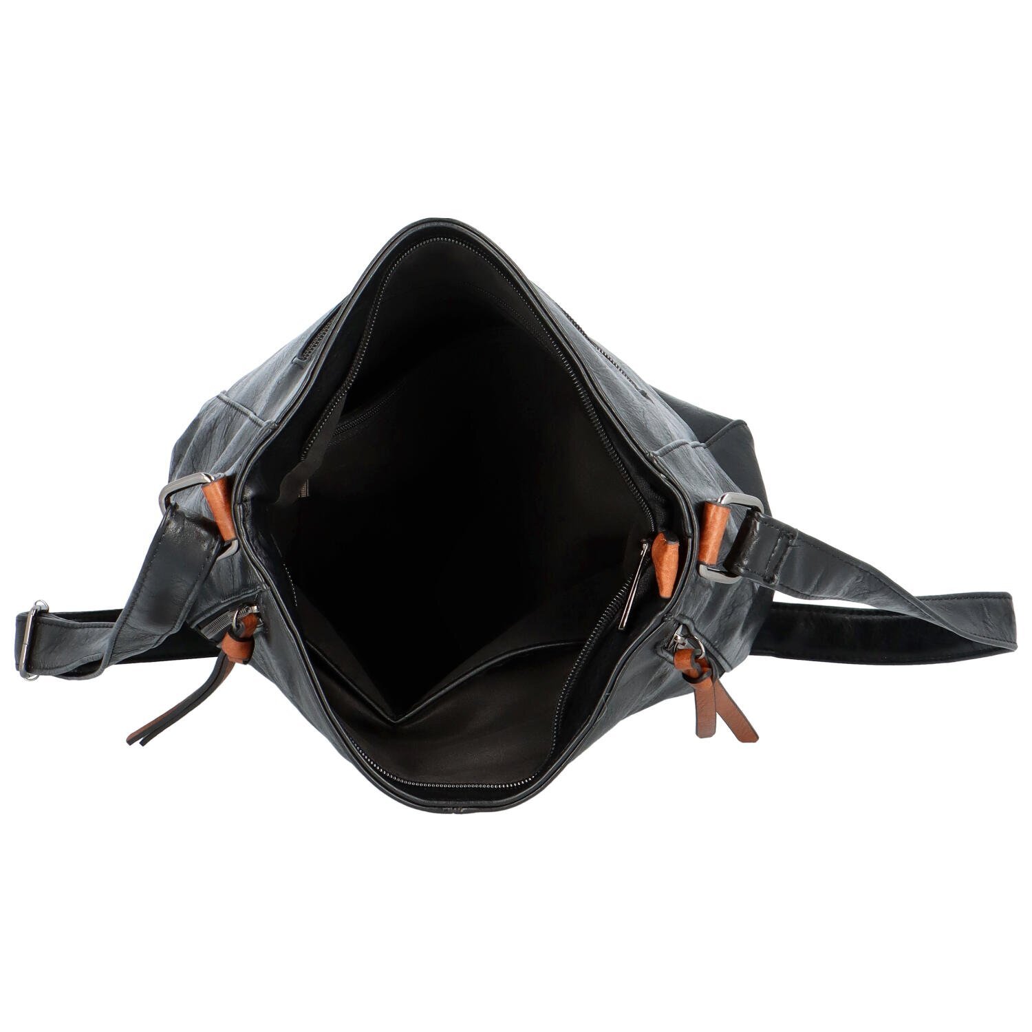 Urban Style Štýlová dámska koženková crossbody kabelka Barcia, čierno/hnedá