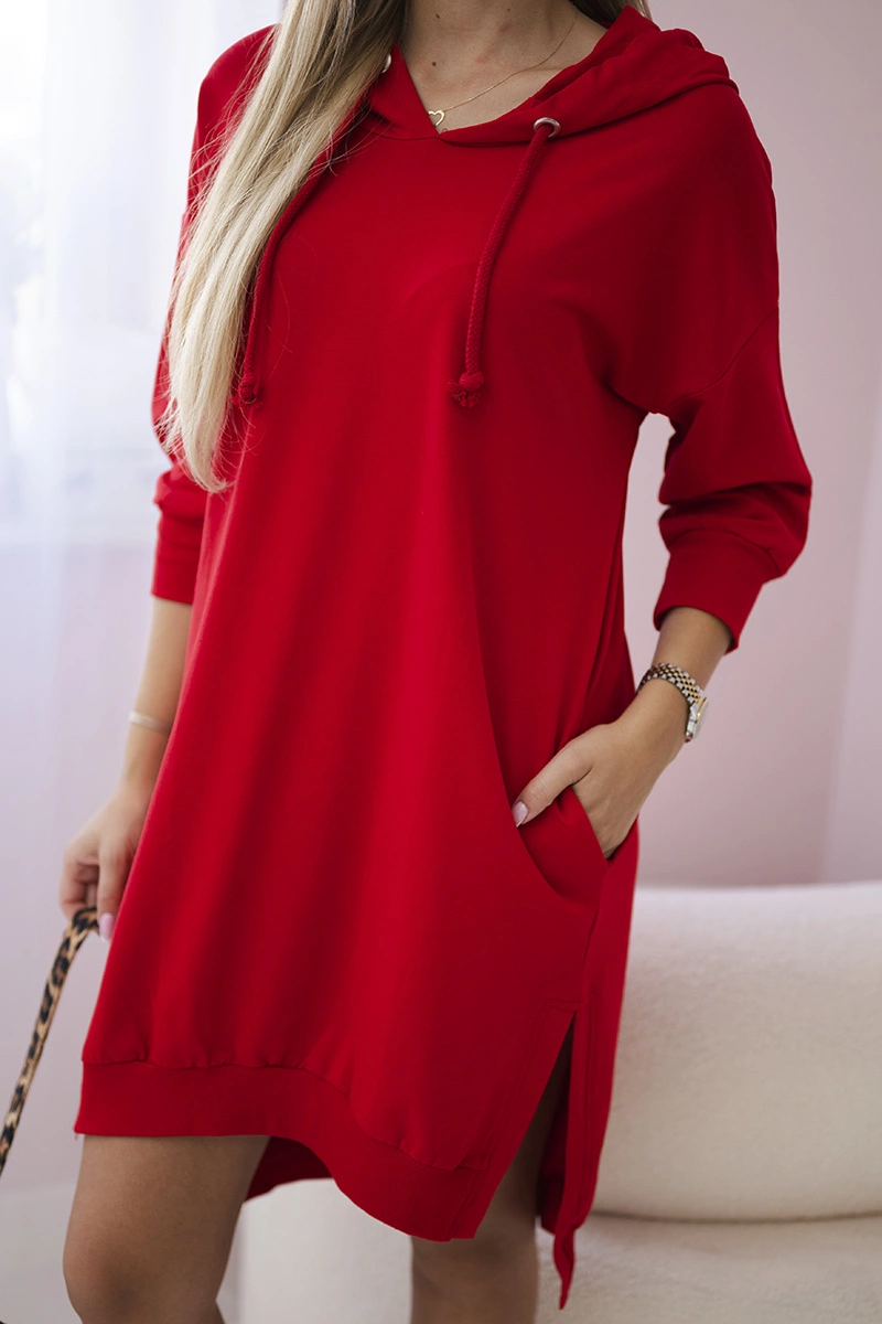 Šaty 9078 s kapucňou a dlhším chrbtom