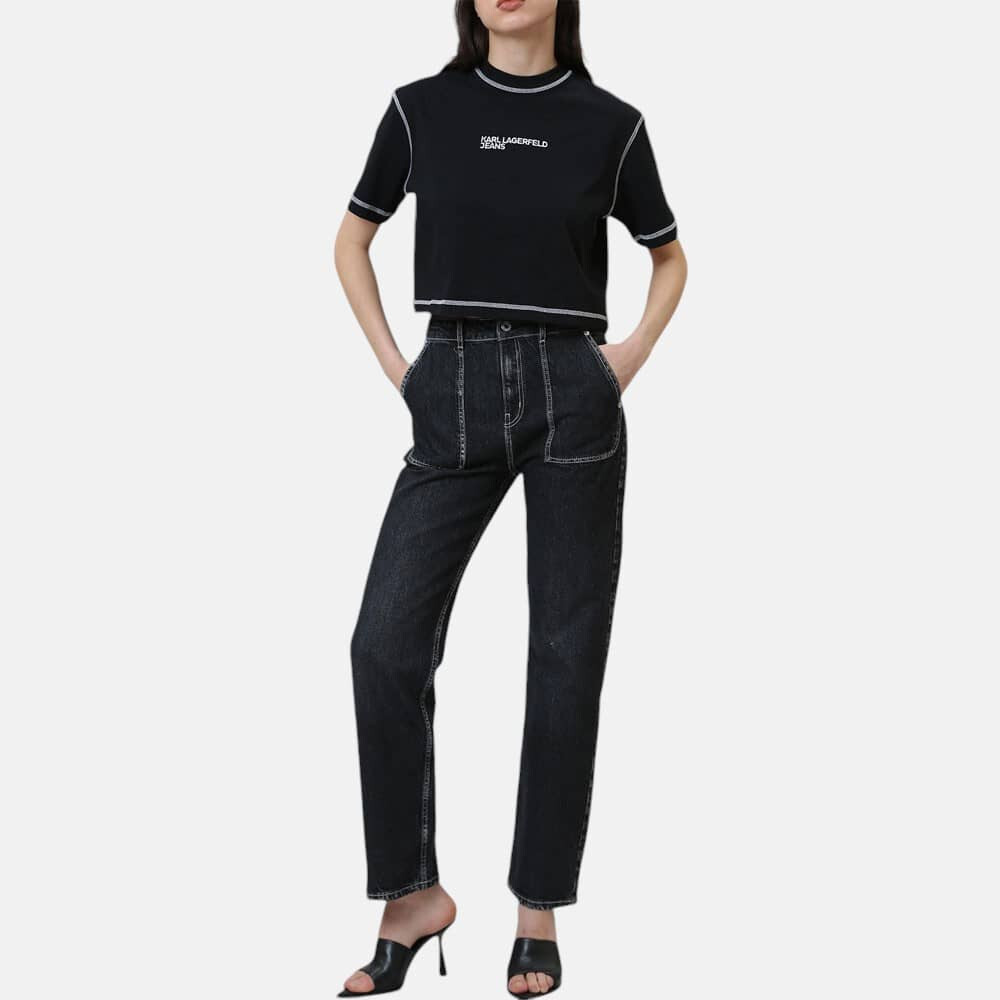 Dámské černé rovné džíny Karl Lagerfeld 56010