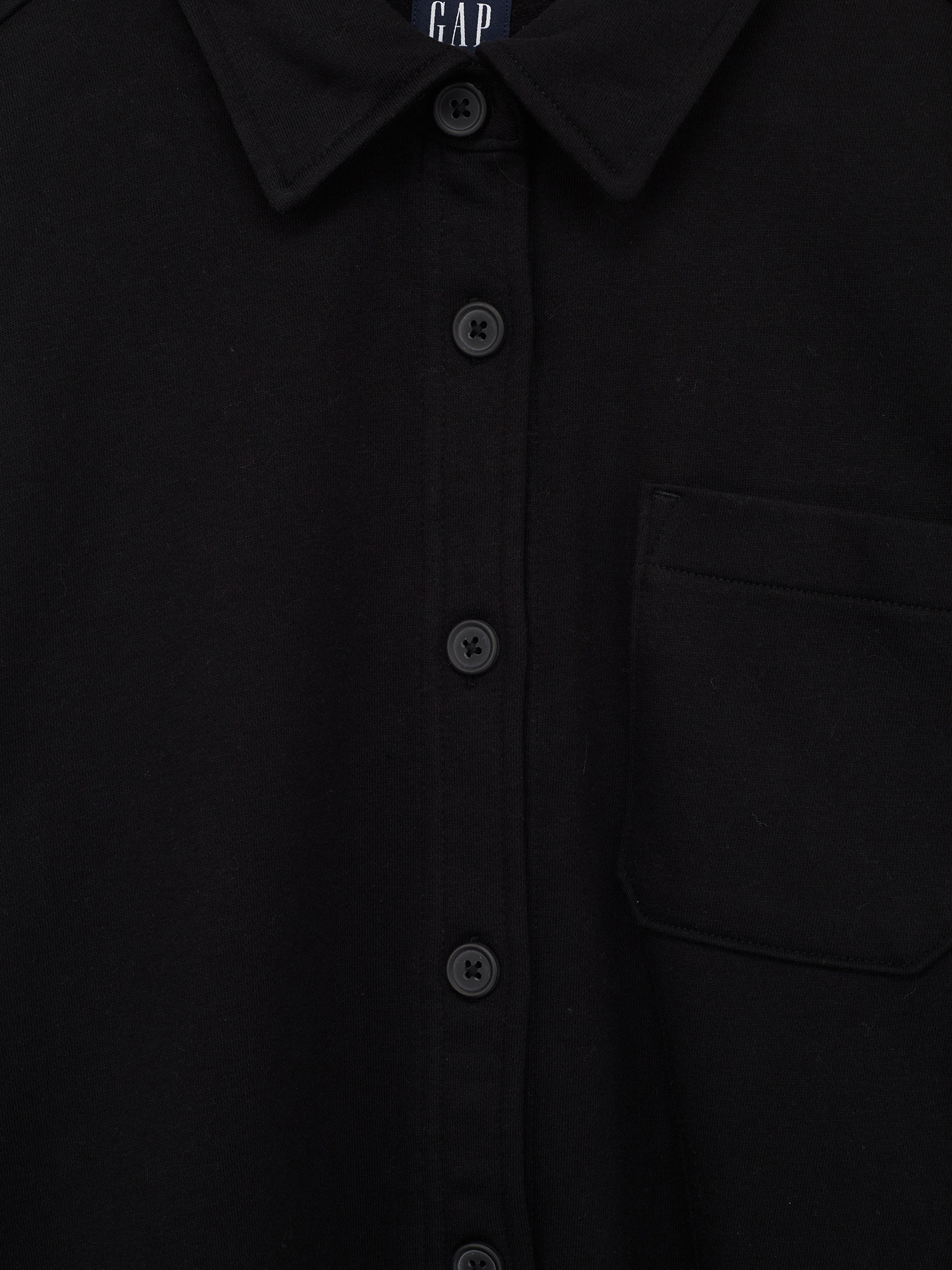 GAP Oversize košeľová bunda Vintage Čierna