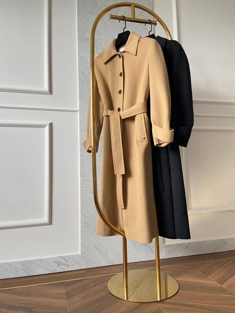 Calvin Klein béžový flaušový kabát