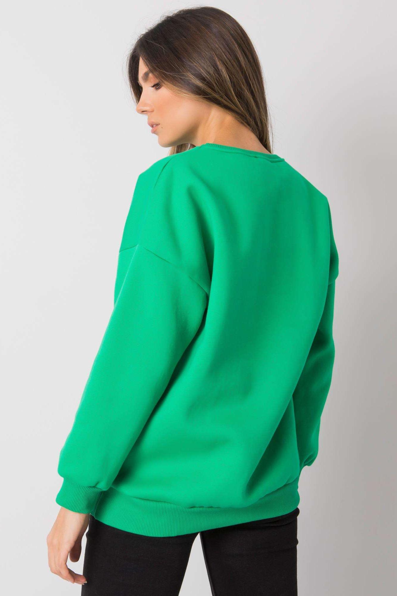 MladaModa Mikina Cherbourg bez kapucne zelená