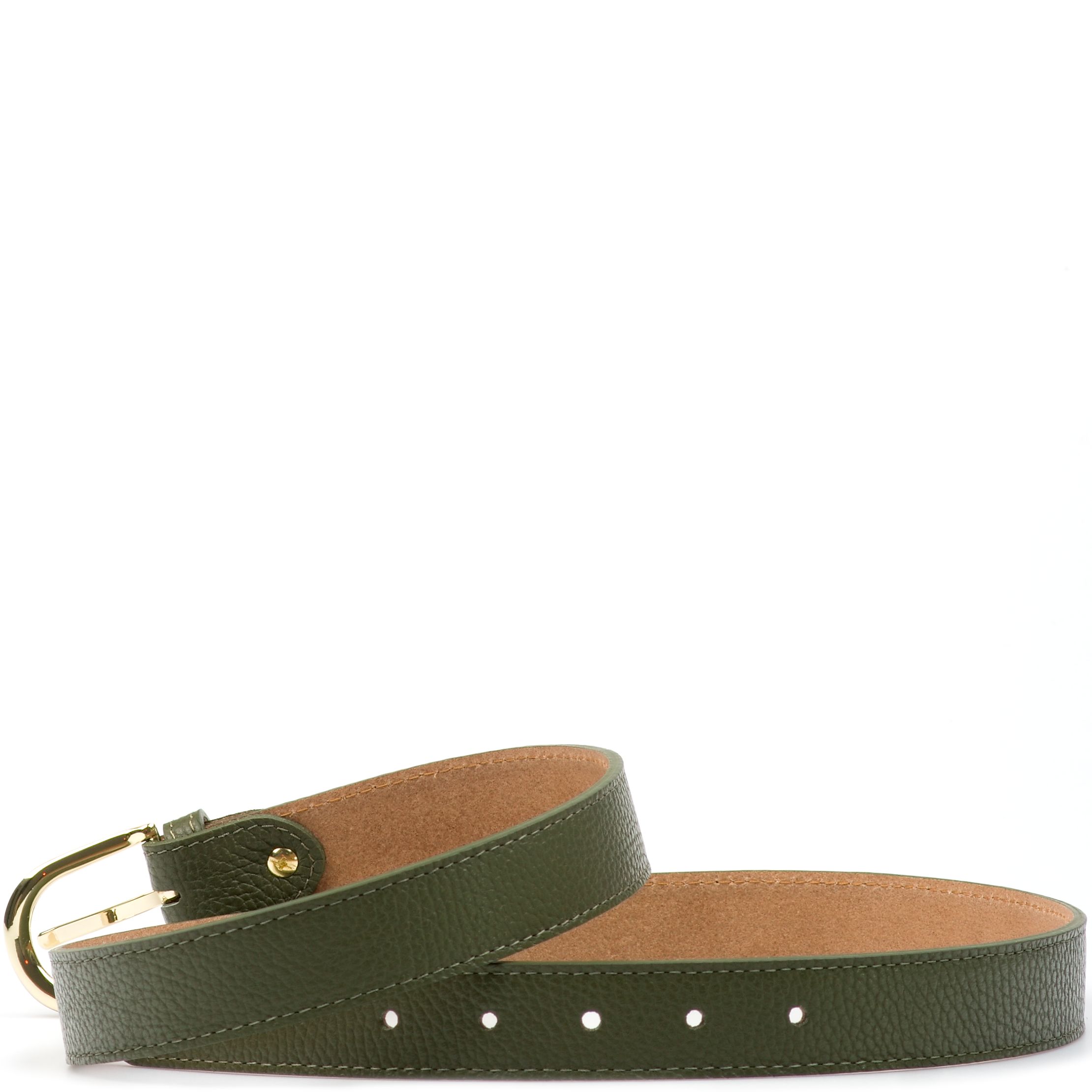 Blaire Dámsky kožený opasok olivovo zelený