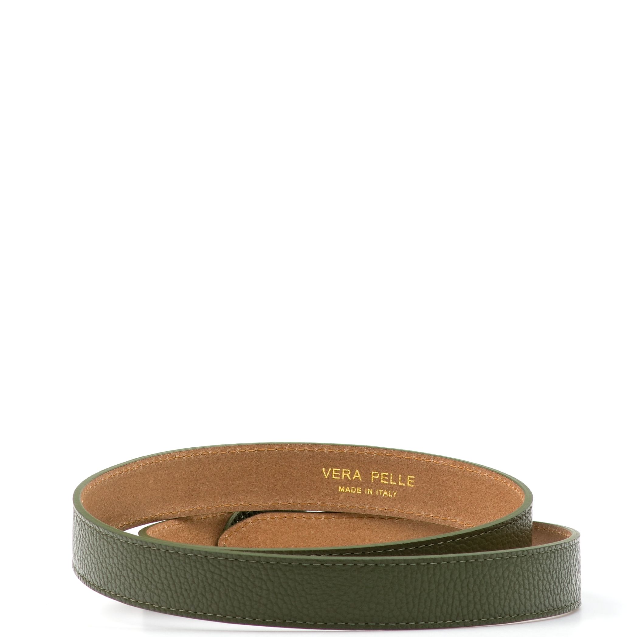 Blaire Dámsky kožený opasok olivovo zelený