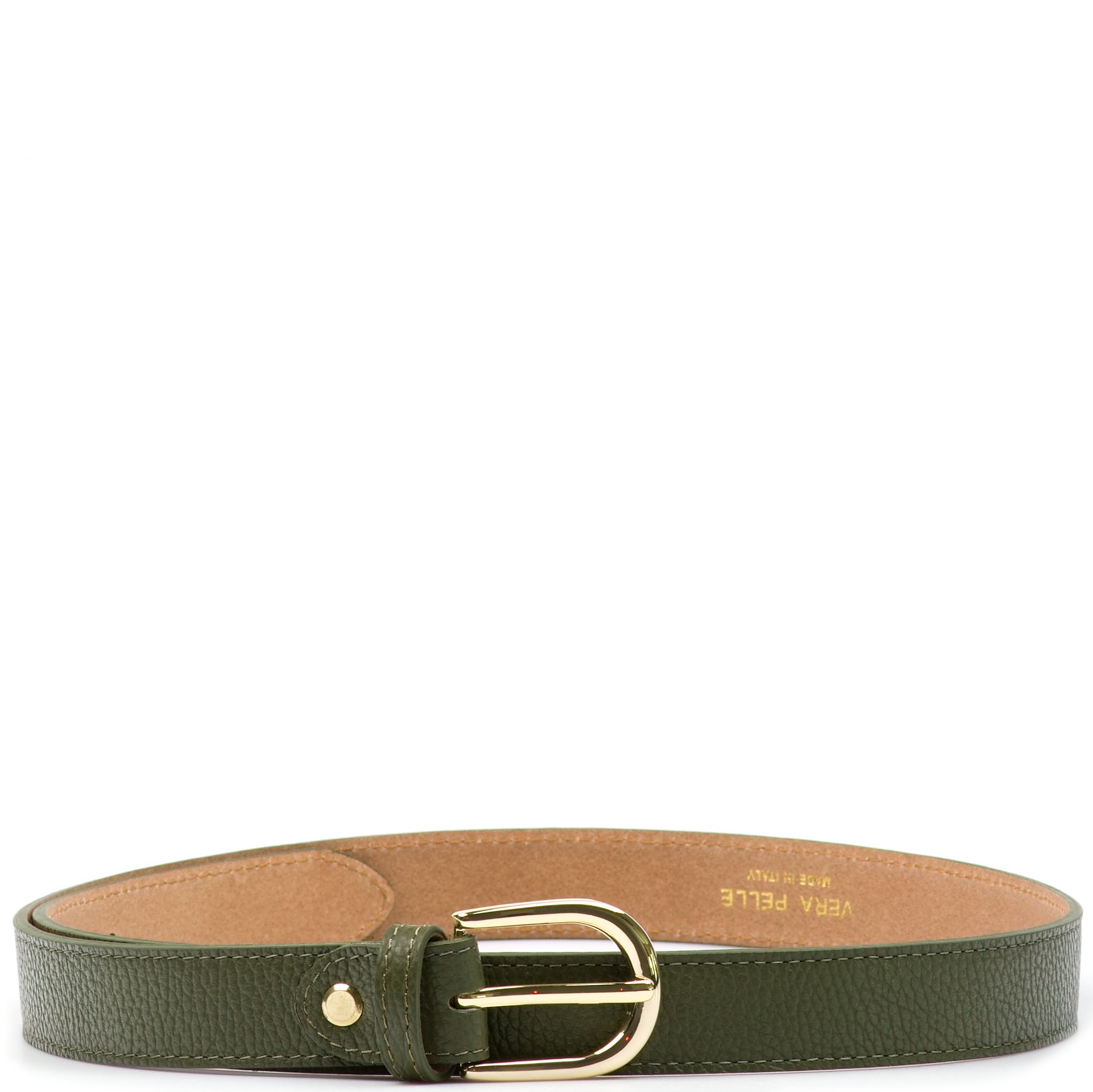 Blaire Dámsky kožený opasok olivovo zelený