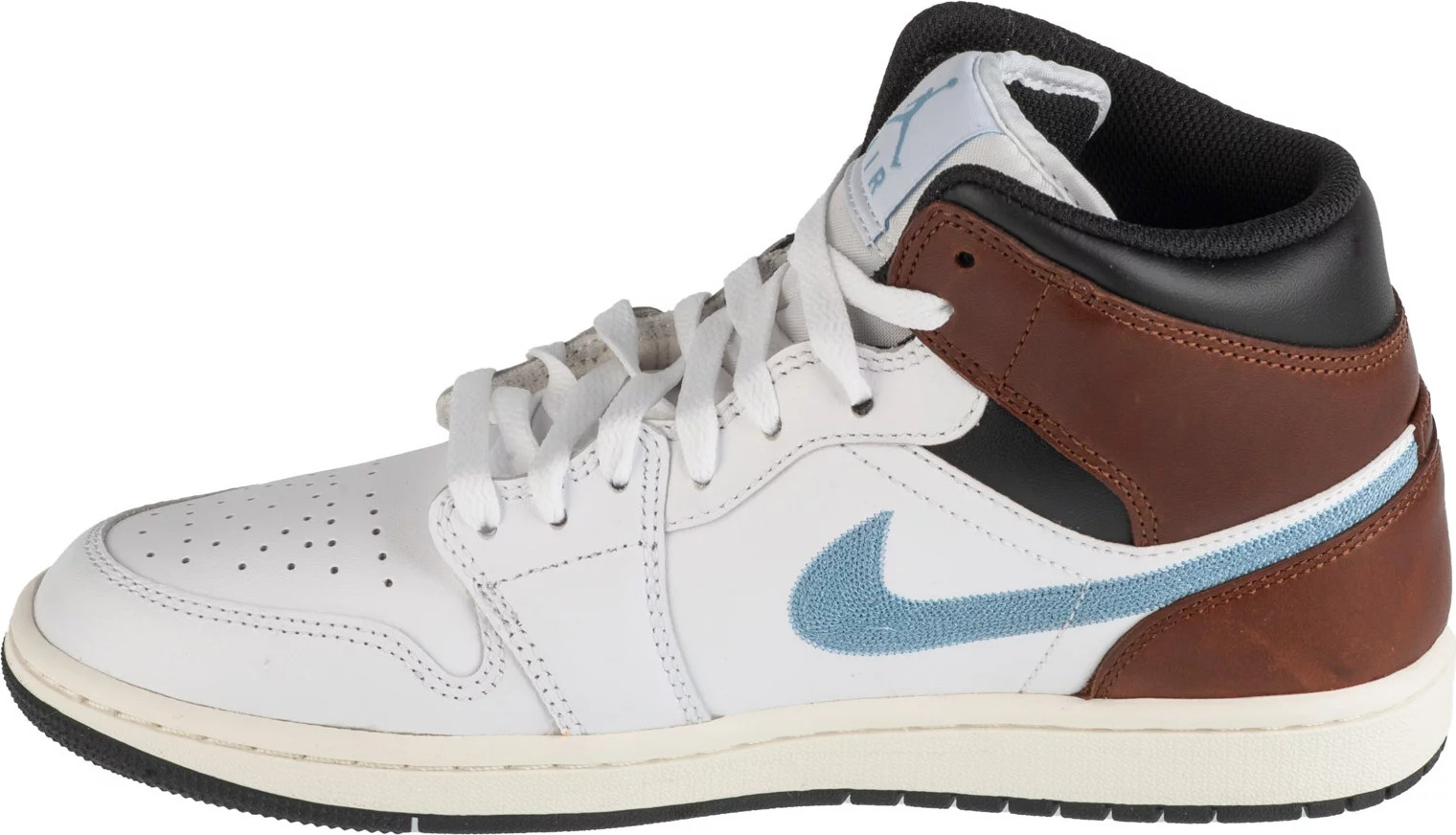 NIKE Bielo-hnedé pánske členkové tenisky Air Jordan 1 Mid FQ7831-142