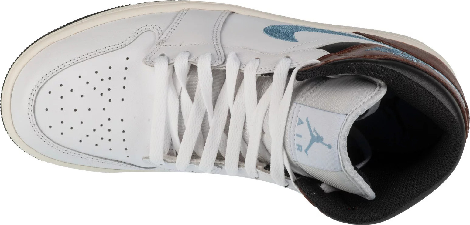NIKE Bielo-hnedé pánske členkové tenisky Air Jordan 1 Mid FQ7831-142