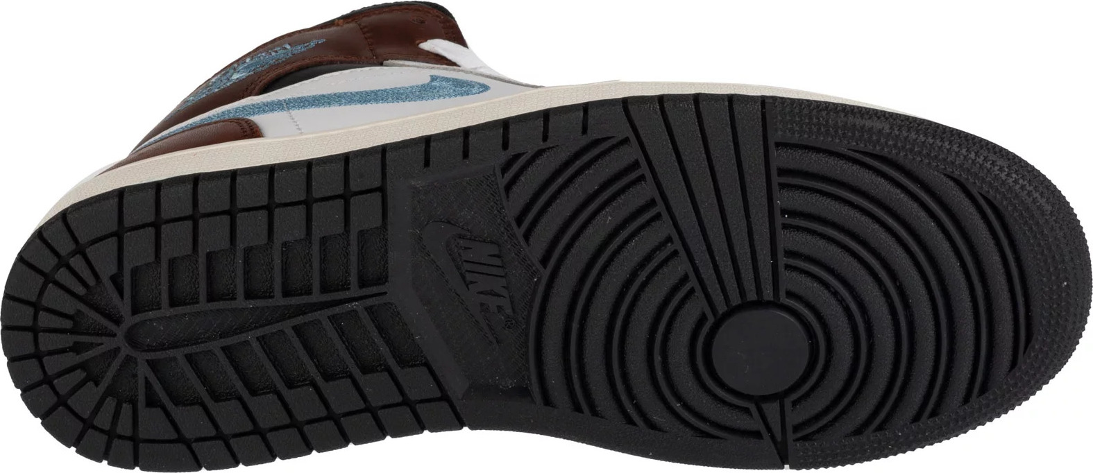 NIKE Bielo-hnedé pánske členkové tenisky Air Jordan 1 Mid FQ7831-142