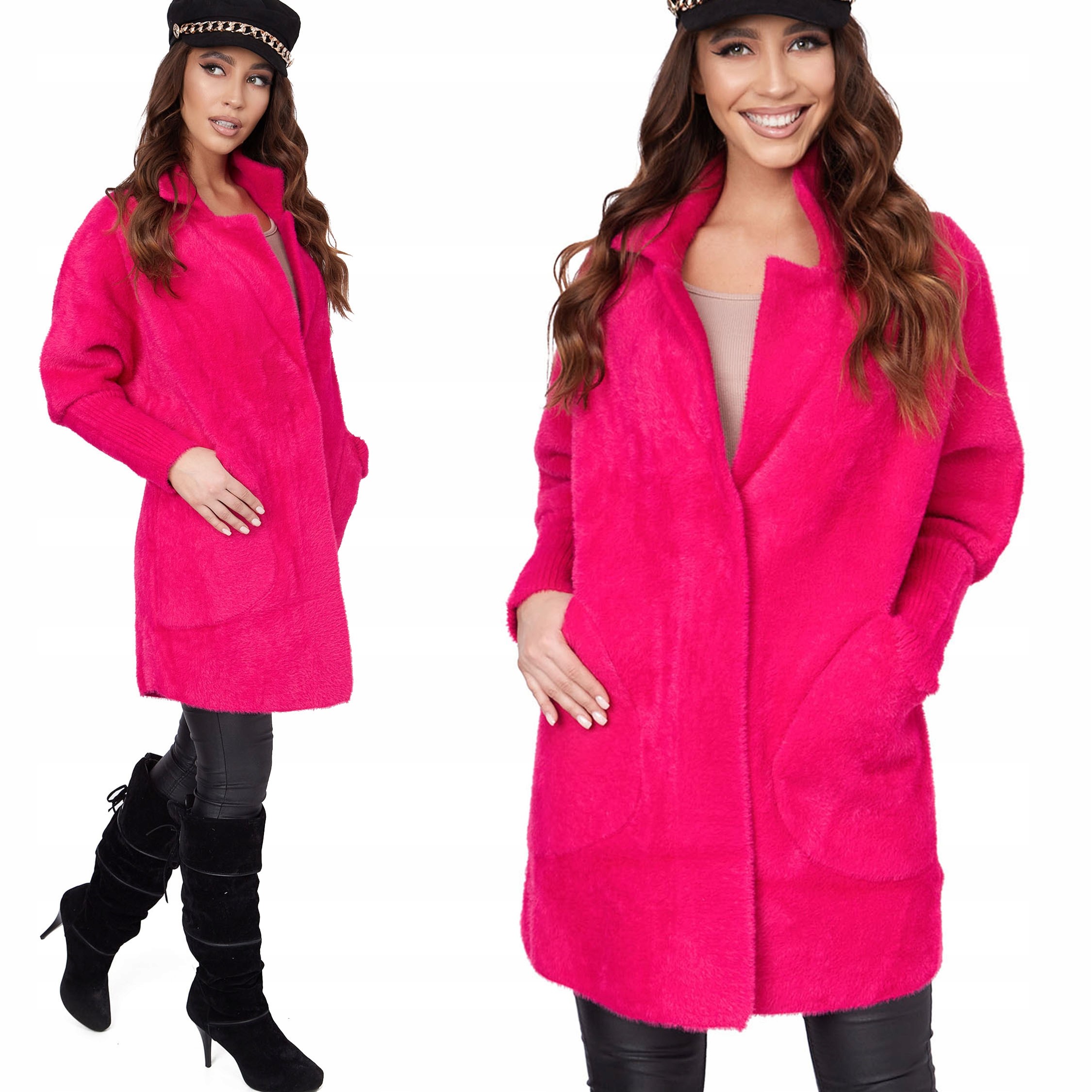 Fashionweek Vlnený kabát z alpaky tc830