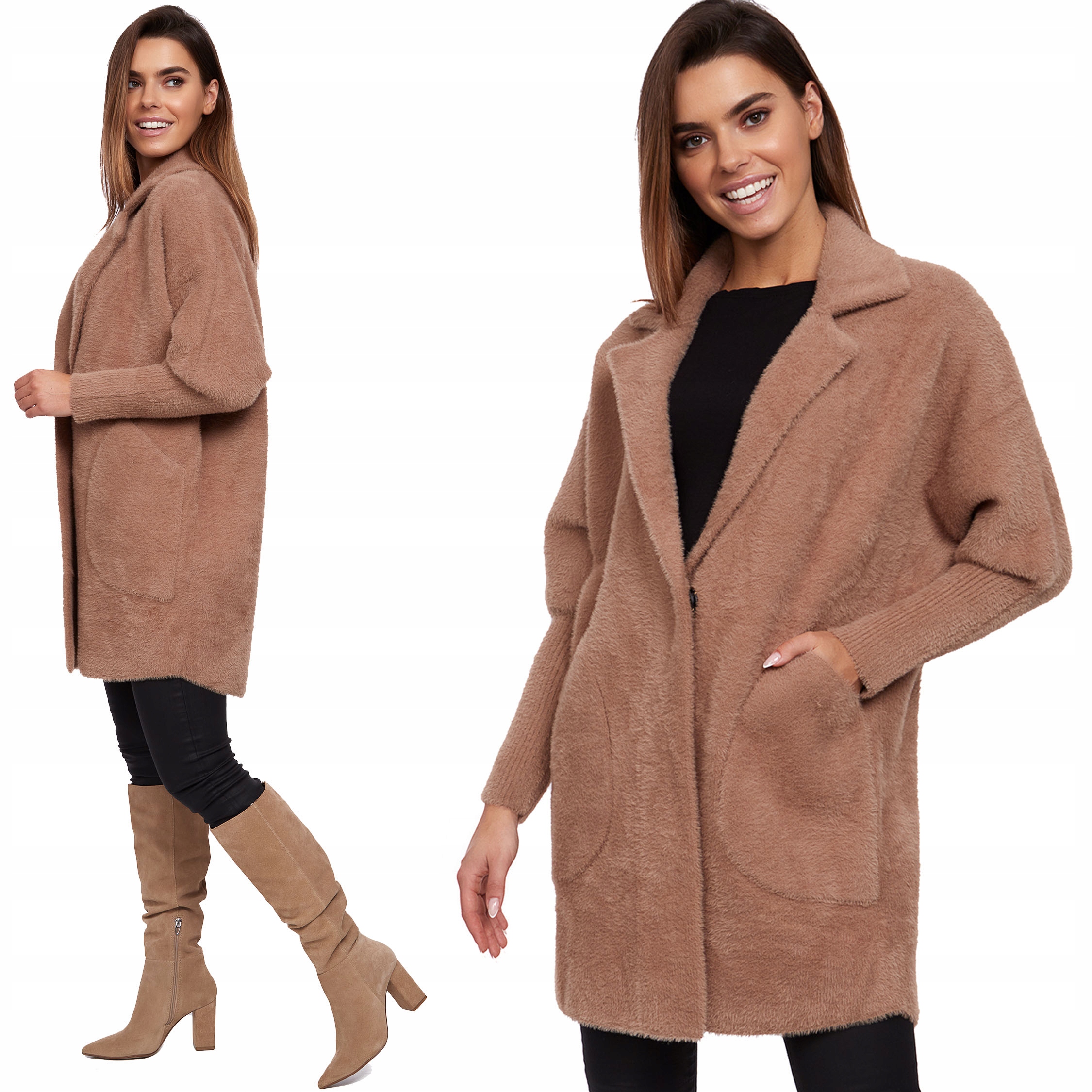 Fashionweek Vlnený kabát z alpaky tc830