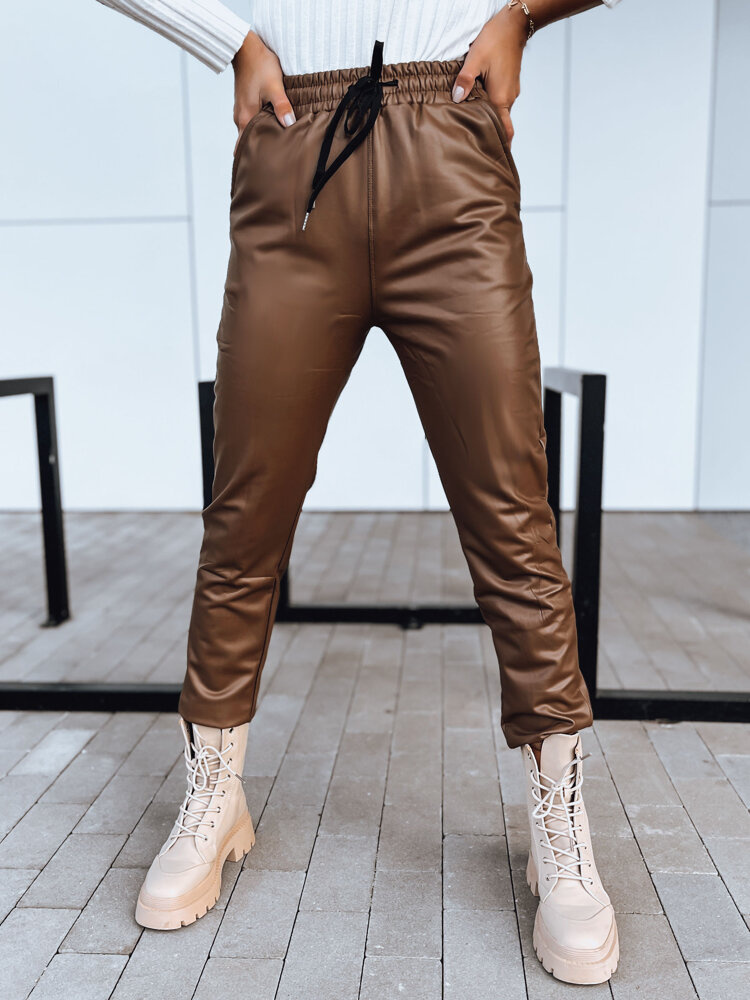 Dámske nohavice voskované LAPIS Farba ťavia DSTREET UY1719