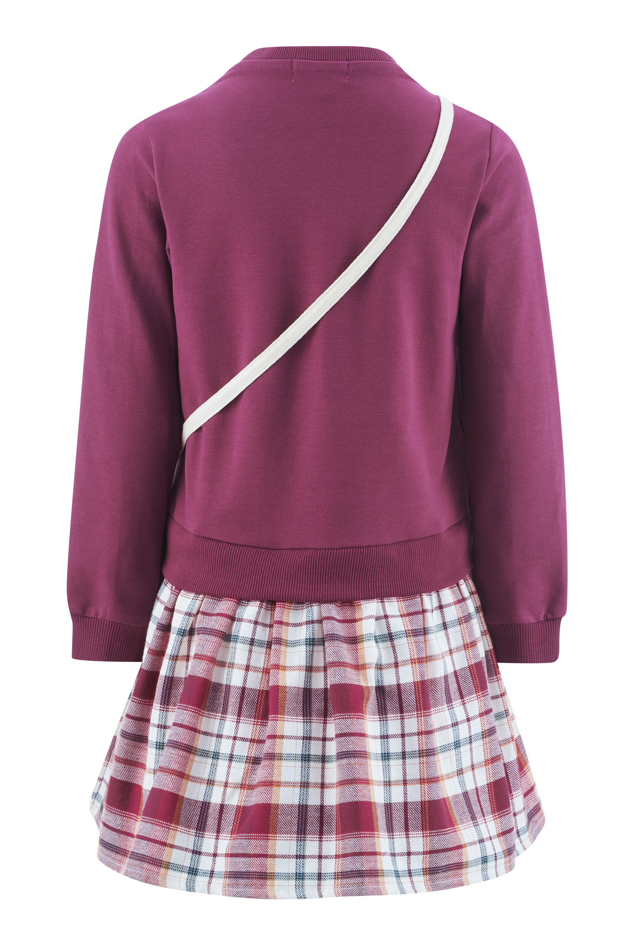 happy girls Šaty svetlobéžová / marhuľová / červeno-fialová / biela