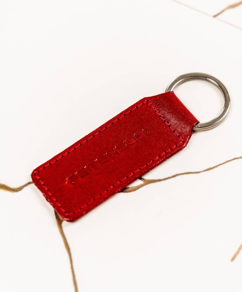 Peterson Červená stredná kožená peňaženka s kľúčenkou Y396 [DH] PTN SET-D-19-KCS