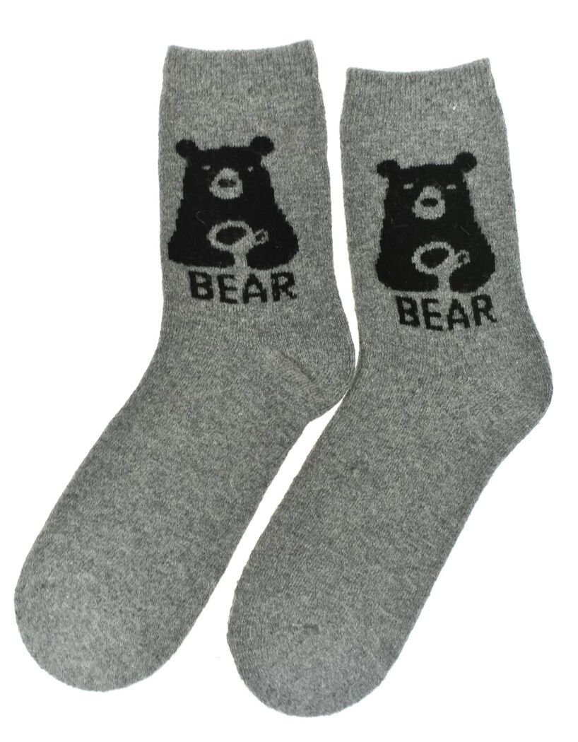 AURA.VIA Termo sivé ponožky BearWarm 35-41