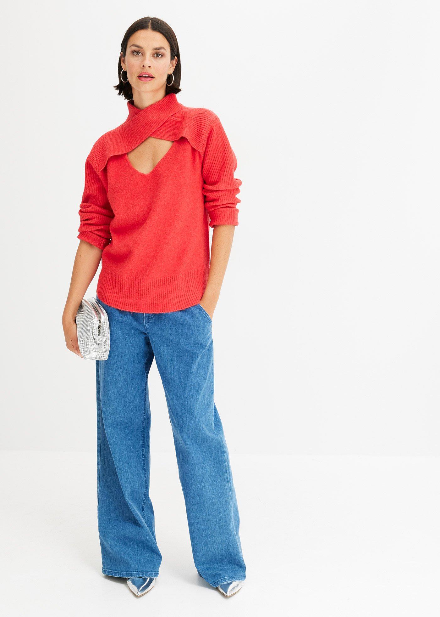 bonprix Pulóver, farba červená