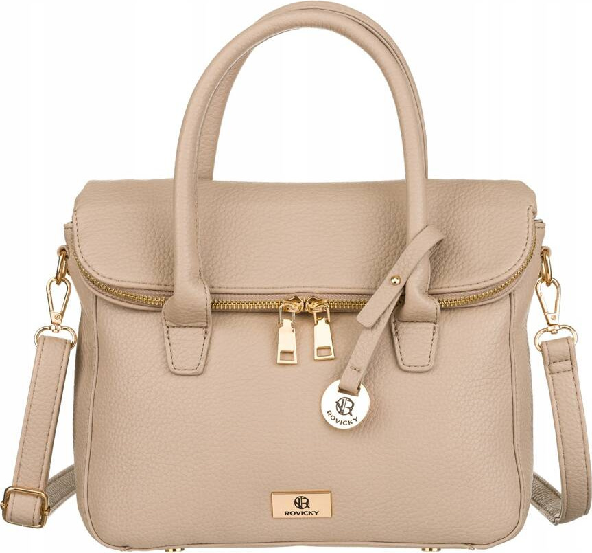 Rovicky Béžová crossbody taška so zlatými detailmi R-TOR-ALE-8