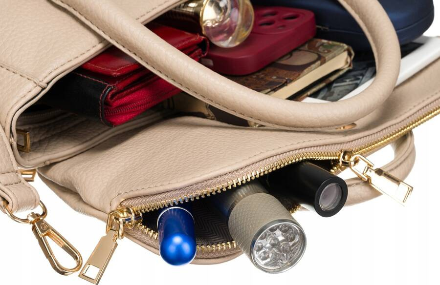 Rovicky Béžová crossbody taška so zlatými detailmi R-TOR-ALE-8