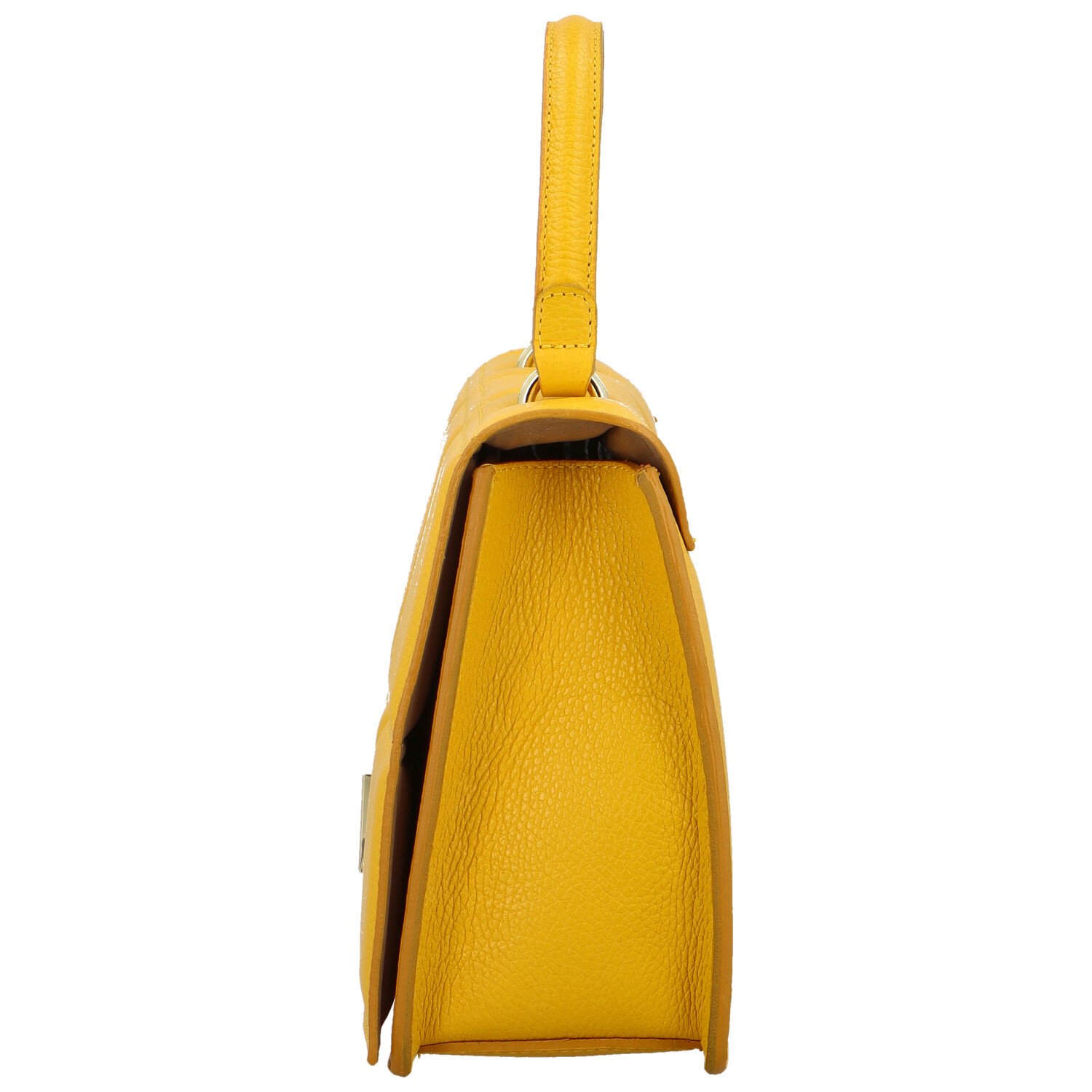 Delami Vera Pelle Módna dámska kožená kabelka do ruky Siera, žltá