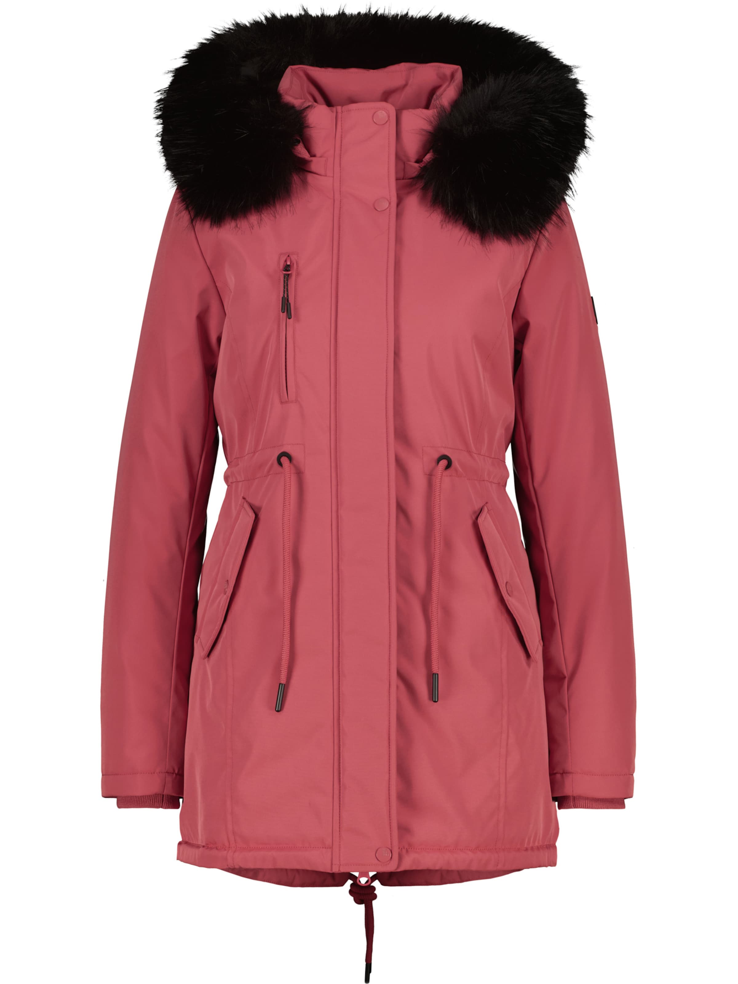 alife & kickin Zimná parka 'KierseyAK A' pastelovo červená / čierna