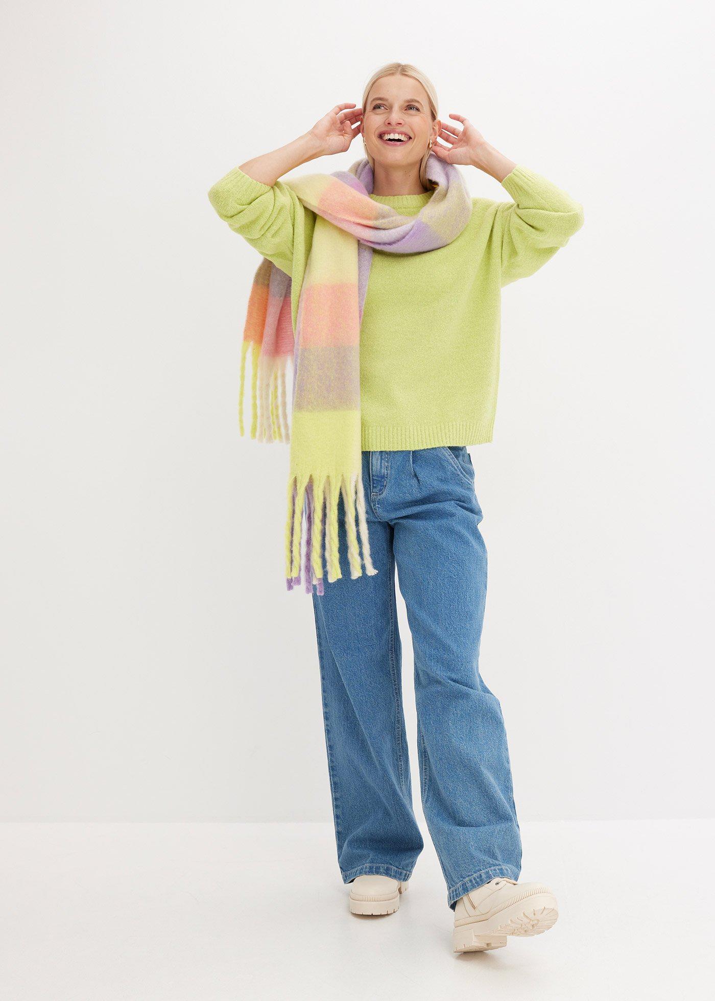 bonprix Oversize-pulóver, farba zelená