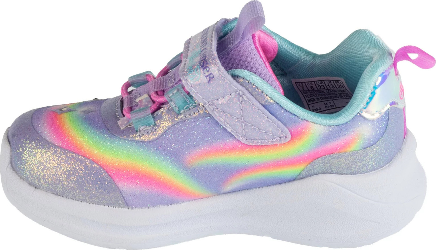 Svetlofialové dievčenské svietiace tenisky Skechers Unicorn Chaser 302298N-LVMT
