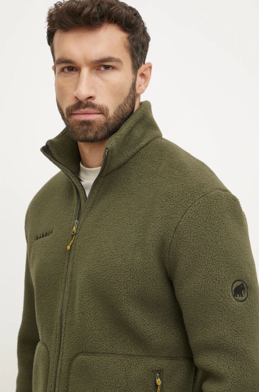 Športová mikina Mammut Falera zelená farba, jednofarebná, 1014.05820