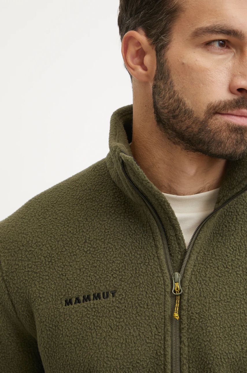 Športová mikina Mammut Falera zelená farba, jednofarebná, 1014.05820