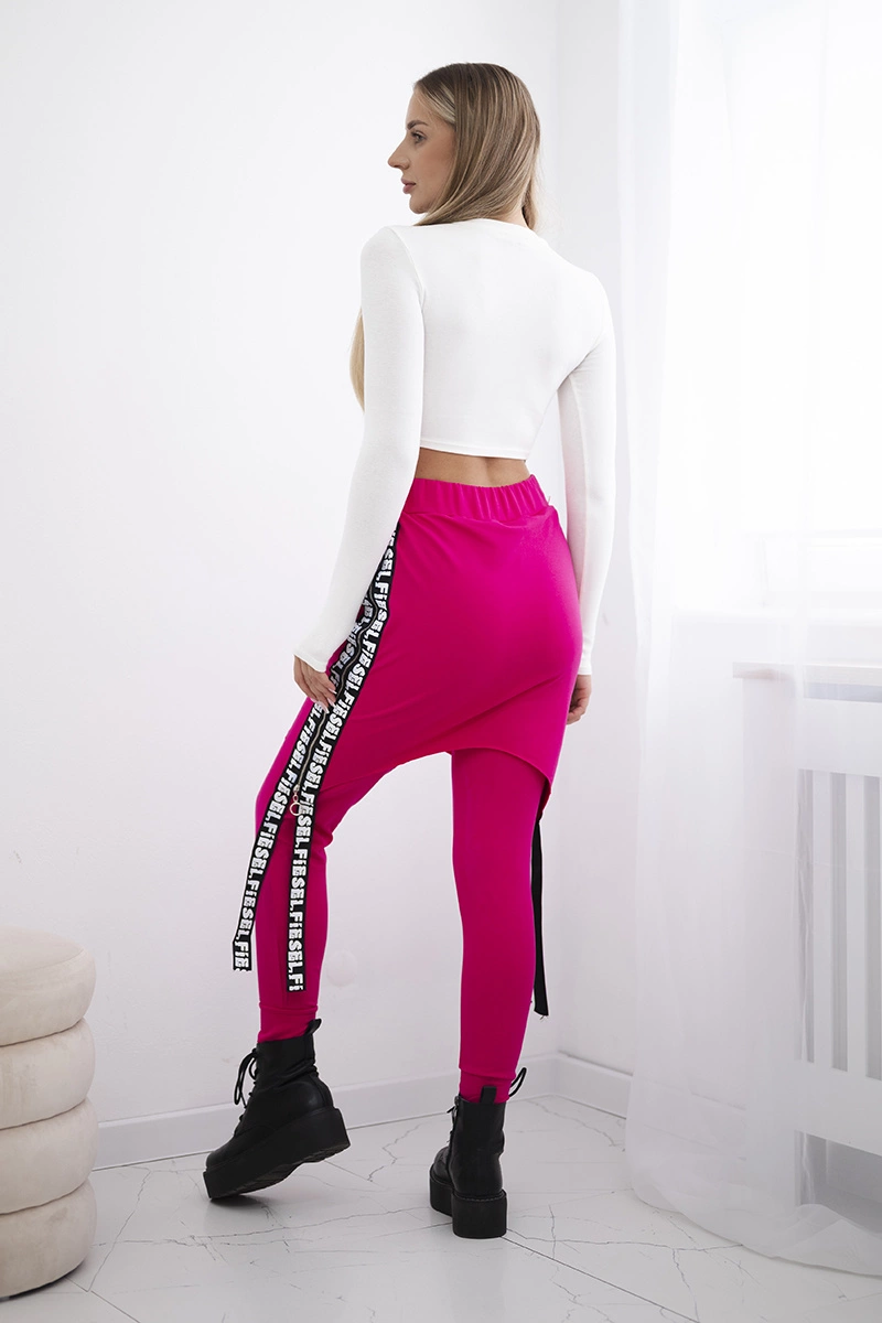 Kesi Pants/suit with fuchsia selfie lettering