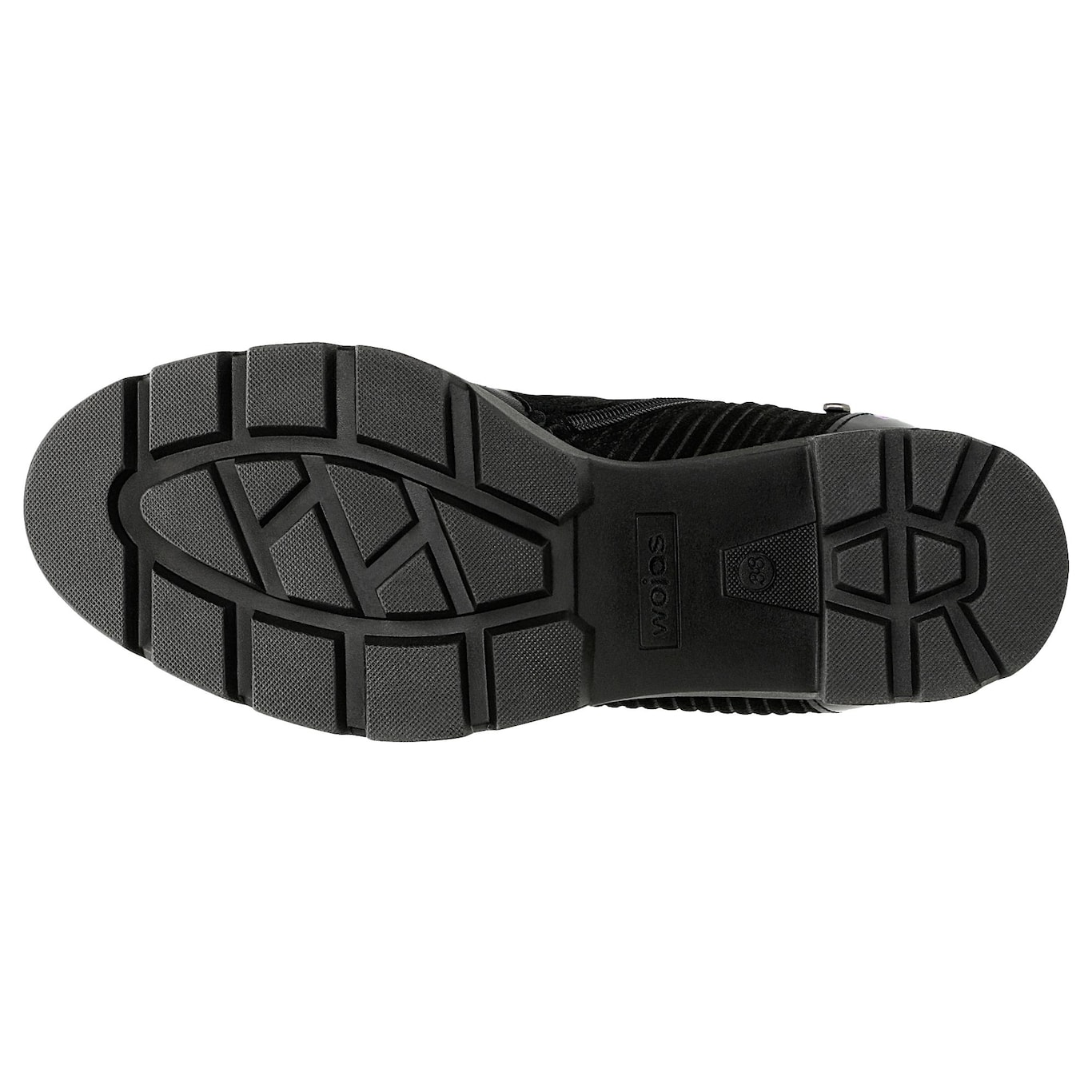 Wojas Čierne Dámske Tretiky Na Podpätku Z Zateplením Z Pleteniny S Kožušinkou