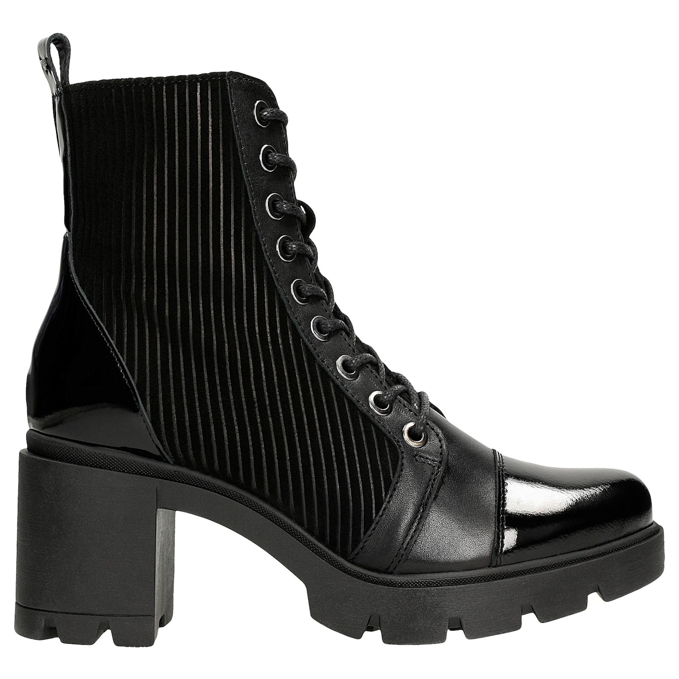 Wojas Čierne Dámske Tretiky Na Podpätku Z Zateplením Z Pleteniny S Kožušinkou