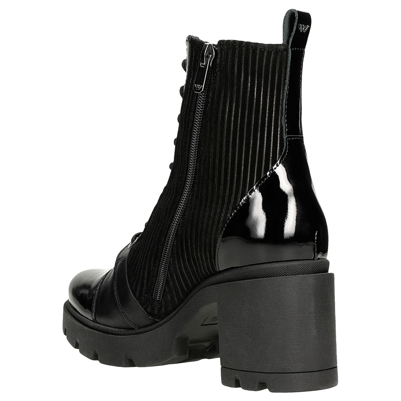 Wojas Čierne Dámske Tretiky Na Podpätku Z Zateplením Z Pleteniny S Kožušinkou