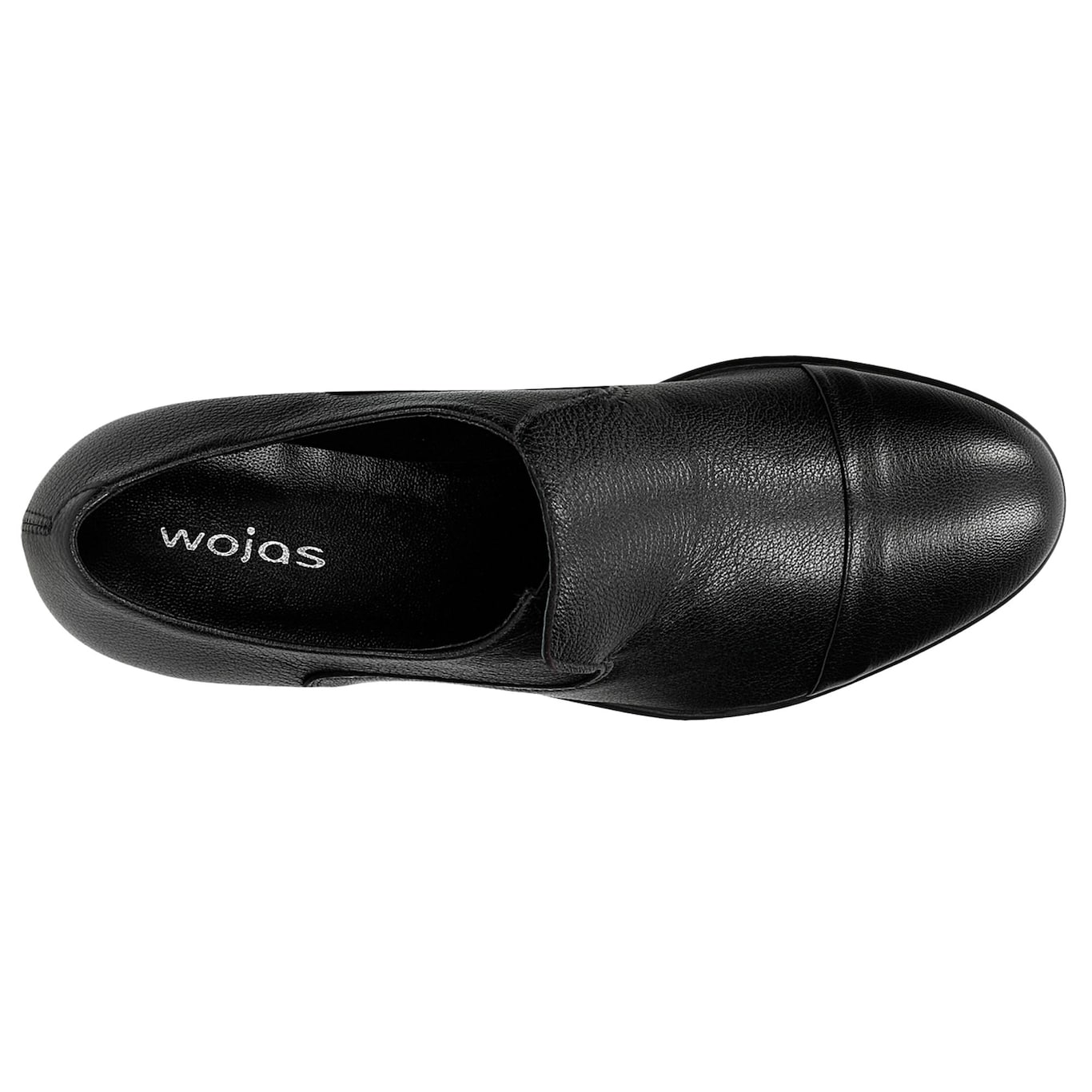 Wojas Dámske Čierne Mokasíny Z Hladkej Kože