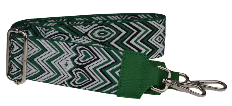 Zelená kožená talianska crossbody kabelka Batilda Verde Segnale s prídavným pruhom II NovaKabelka.sk