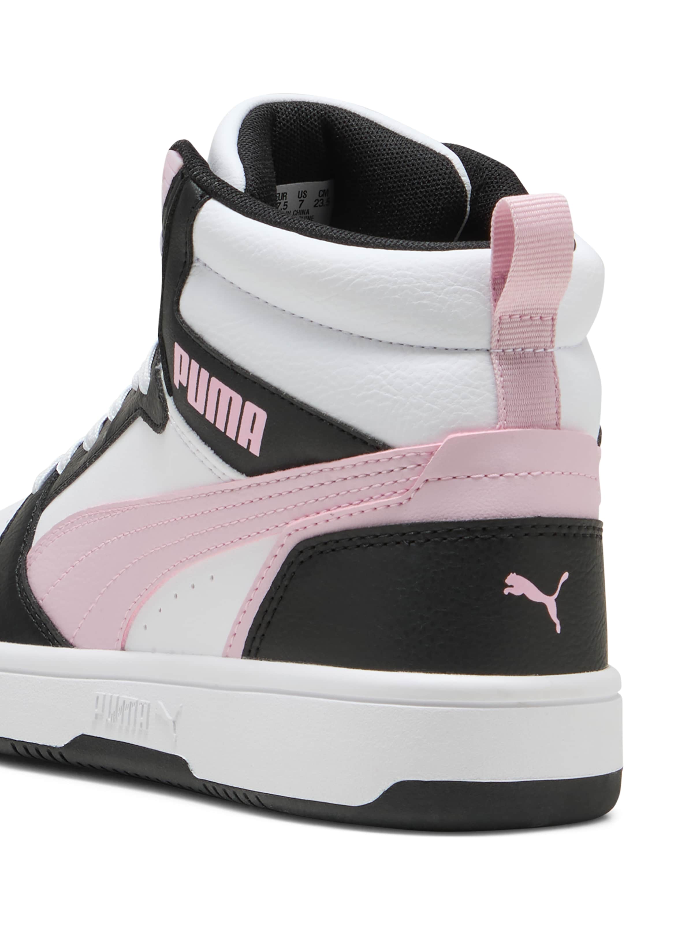 PUMA Členkové tenisky 'Rebound V6' ružová / čierna / biela