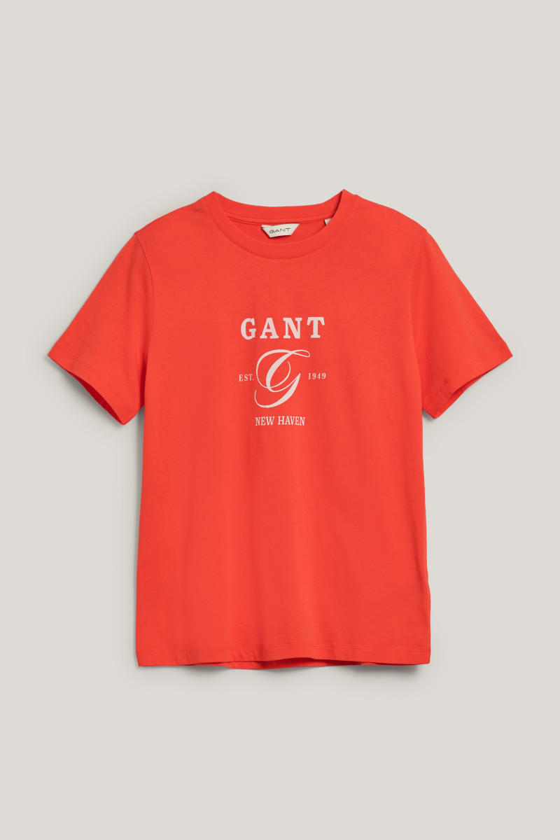 TRIČKO GANT REG GRAPHIC SS T-SHIRT ORANGE RED