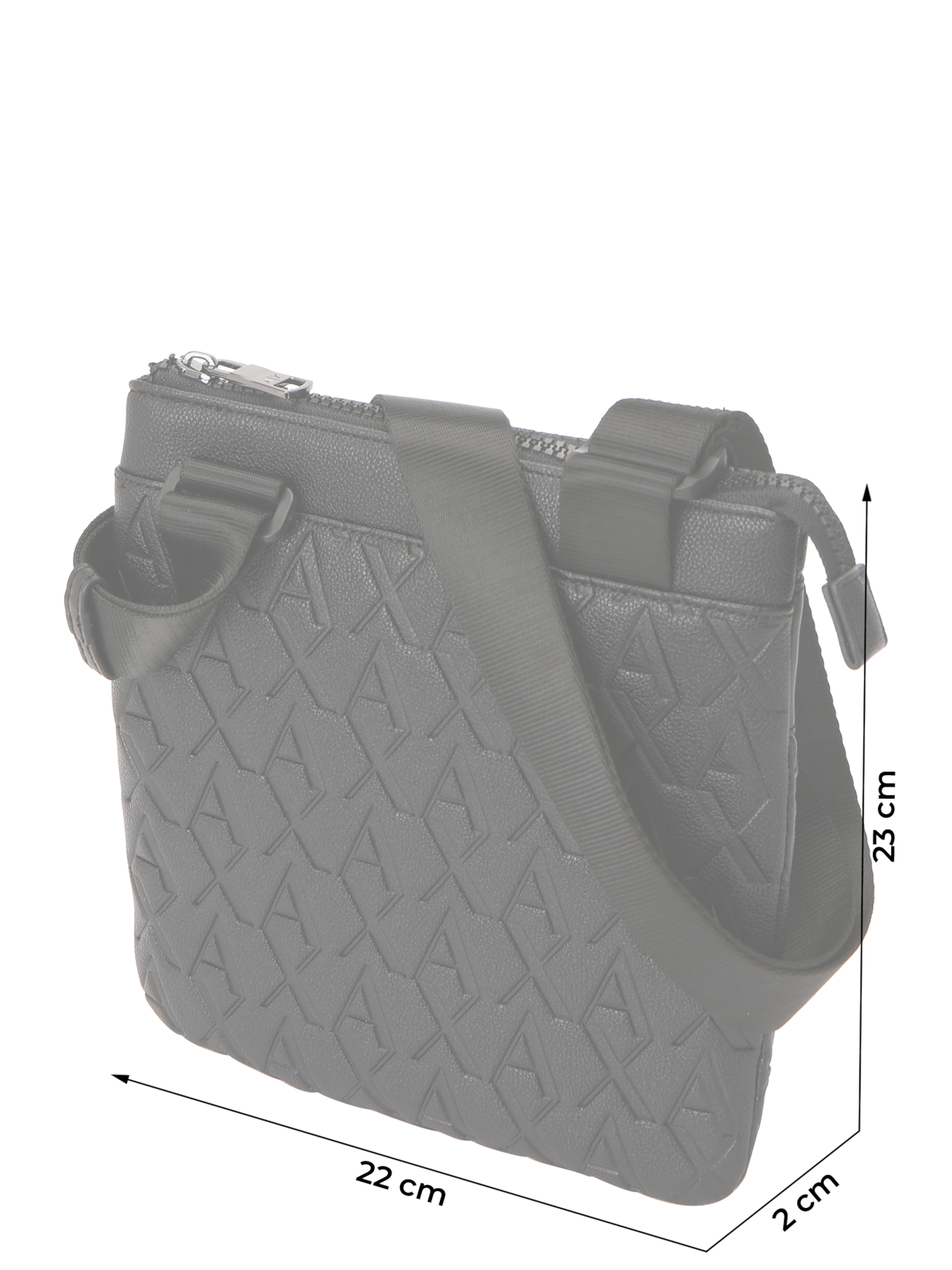 ARMANI EXCHANGE Taška cez rameno 'LIAM' čierna