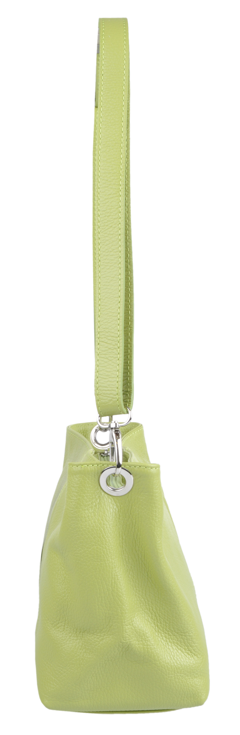 Zelená kožená talianska crossbody kabelka Batilda Verde Segnale s prídavným pruhom VII NovaKabelka.sk