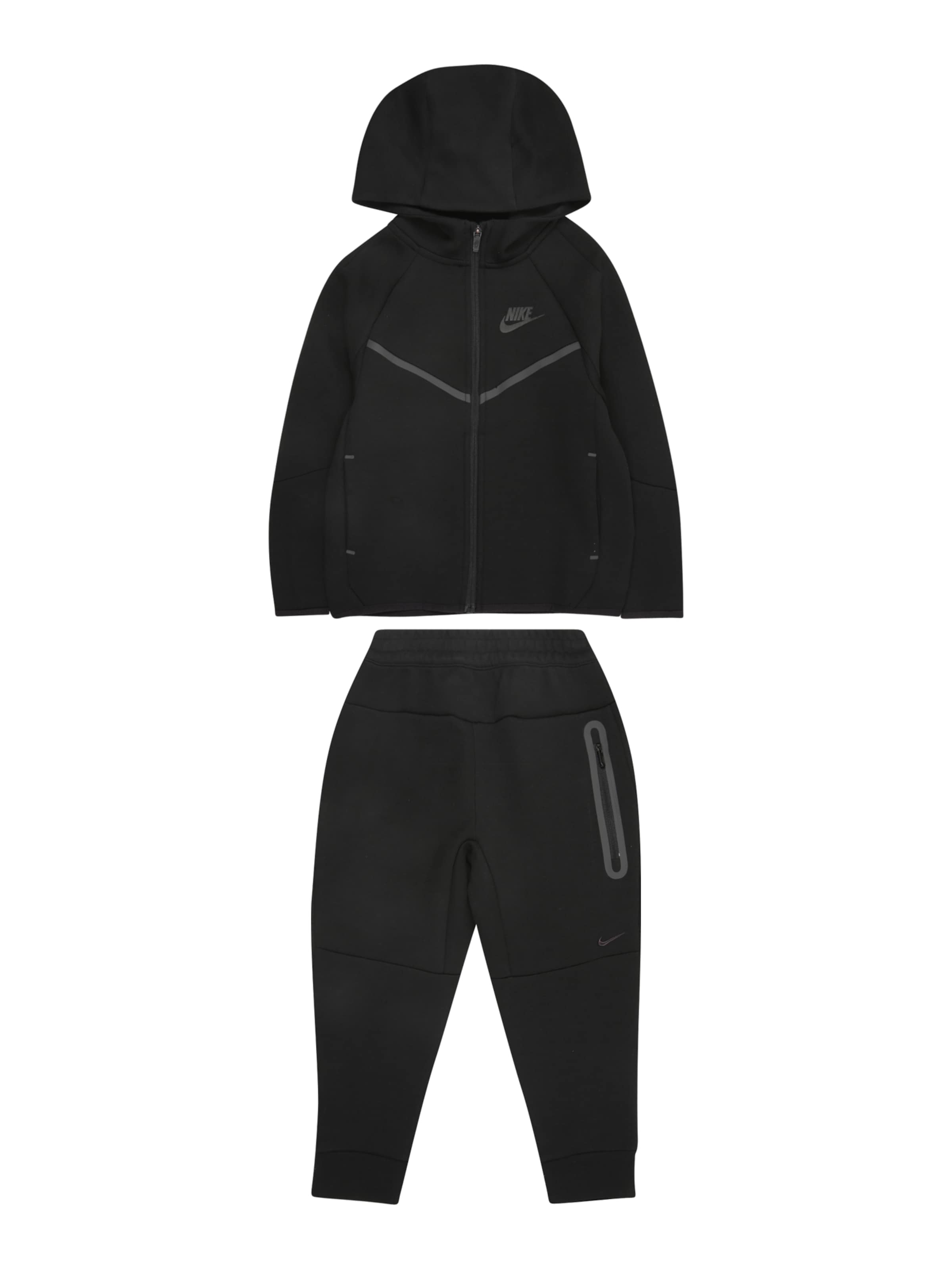 Nike Sportswear Joggingová súprava 'TECH FLEECE' tmavosivá / čierna