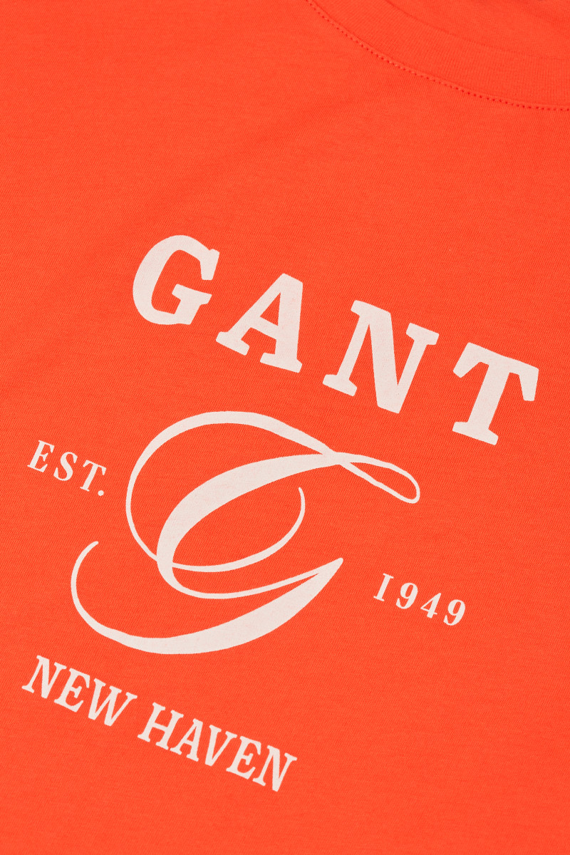 TRIČKO GANT REG GRAPHIC SS T-SHIRT ORANGE RED