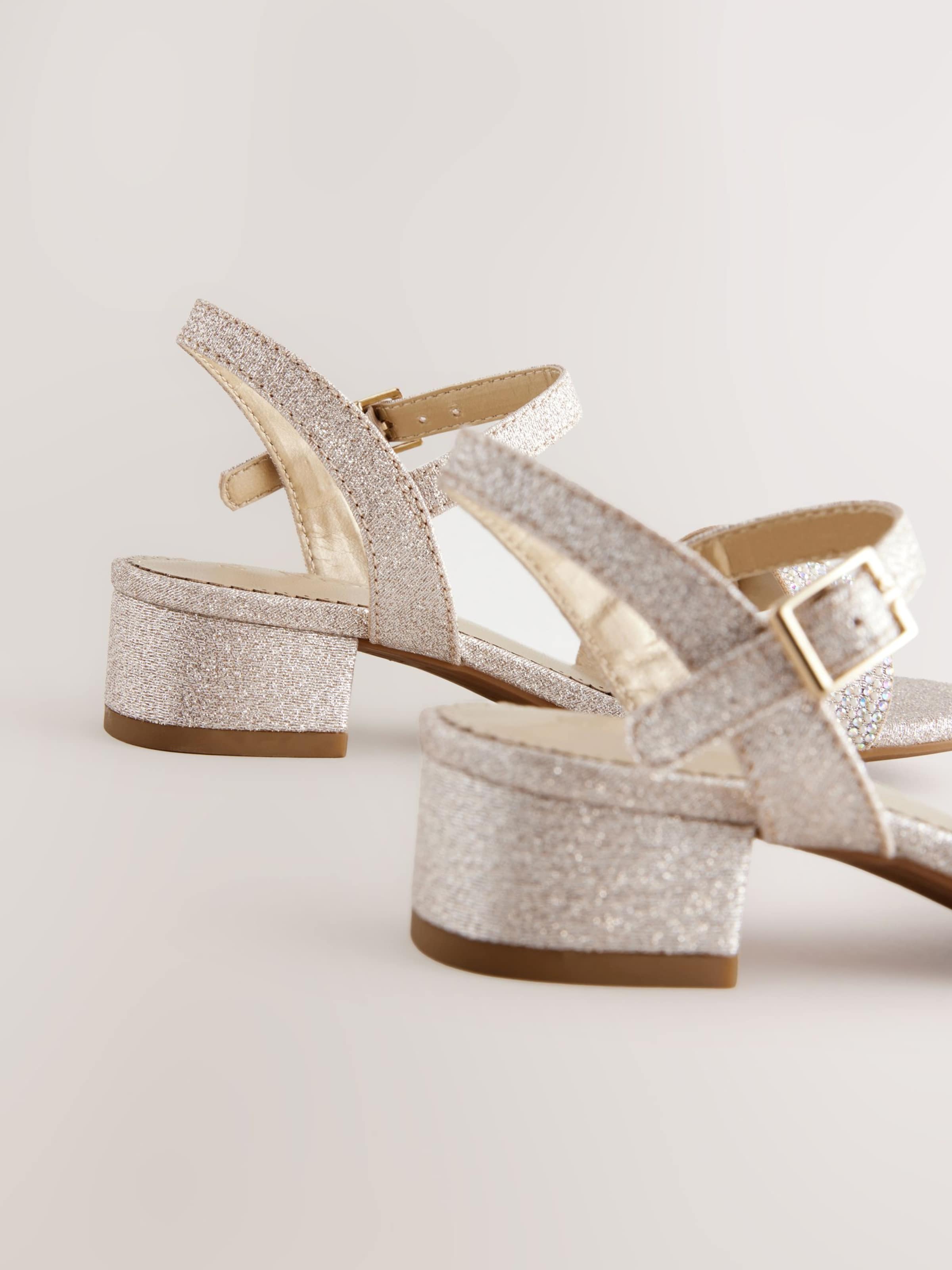 Next Sandále svetlomodrá / zlatá / svetlofialová / perlovo biela