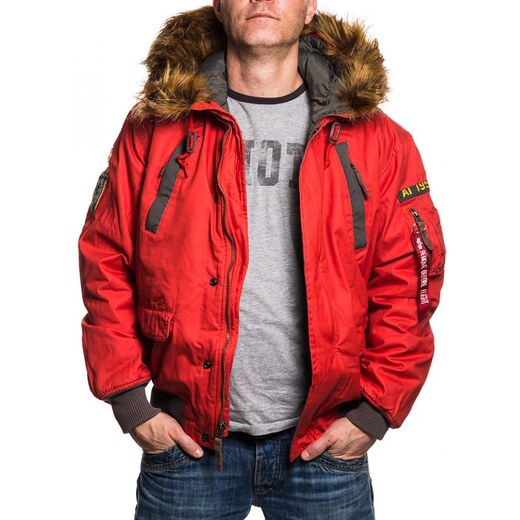 alpha industries mountain jacket red