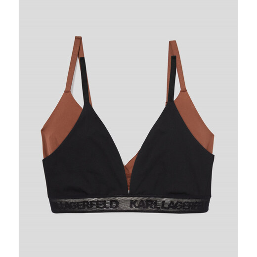 KARL LAGERFELD PADDED LONGLINE LACE BRA