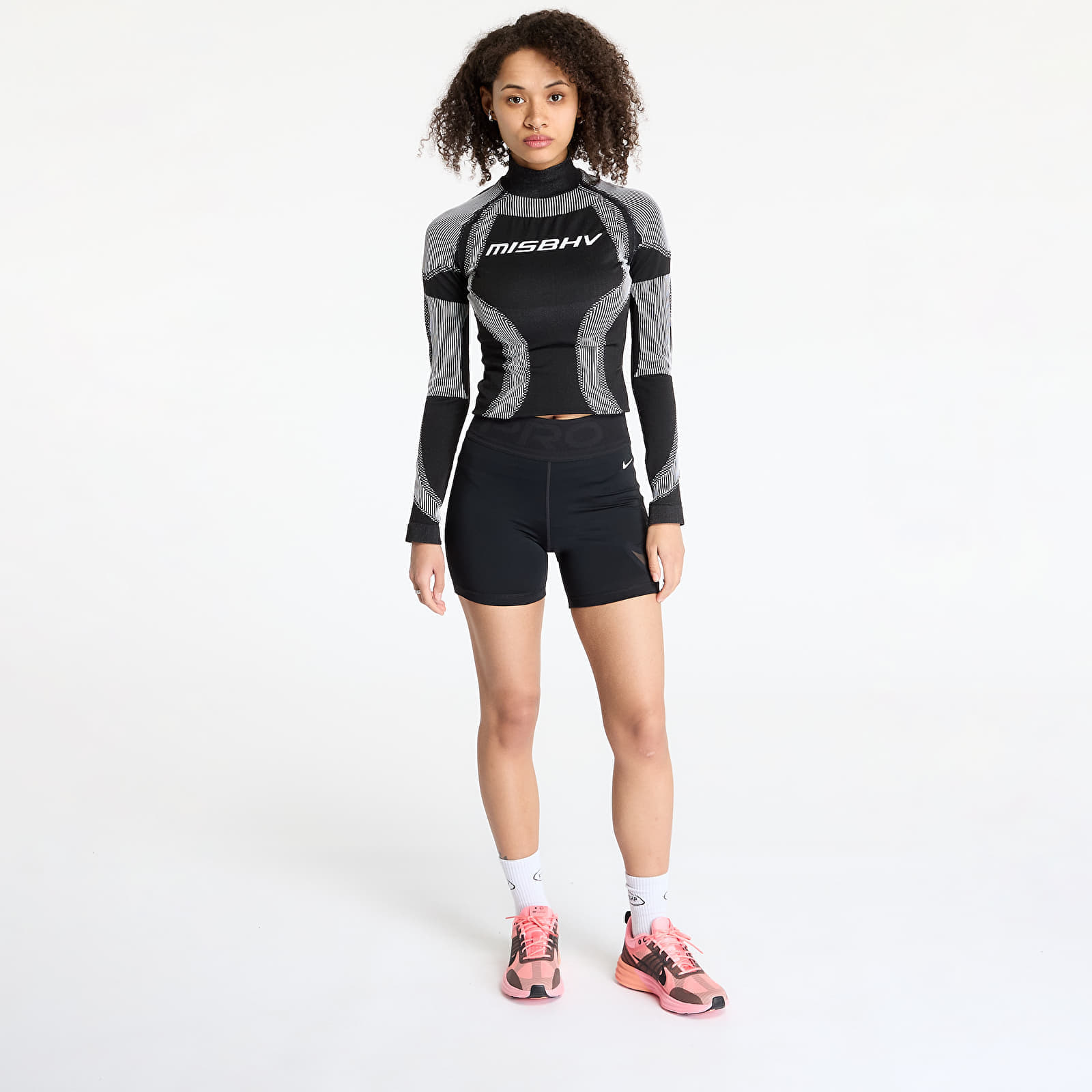 Šortky Nike Pro Sculpt Women's High-Waisted 5" Biker Shorts Black/ White XS